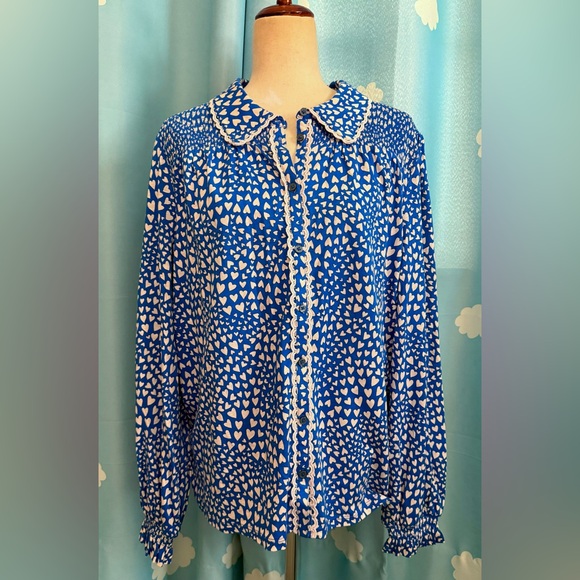 NWT Boden hearts blue cutsie top. US 20-22 - Picture 7 of 7